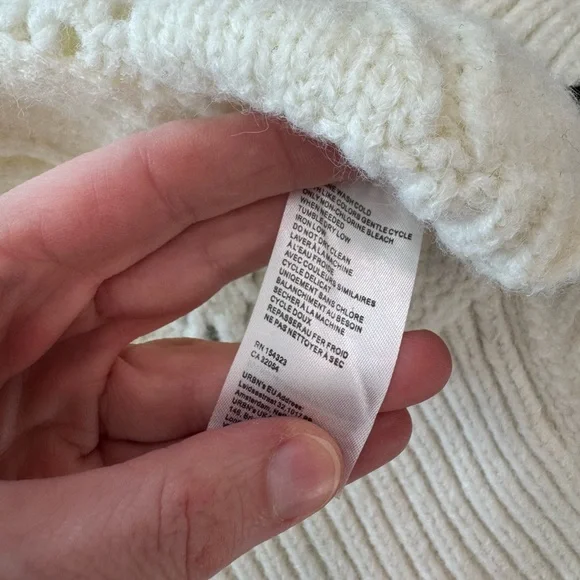 MAEVE ANTHROPOLOGIE Bow Ribbon Tie Sweater Vest in Ivory One Size NWT - Picture 9 of 9